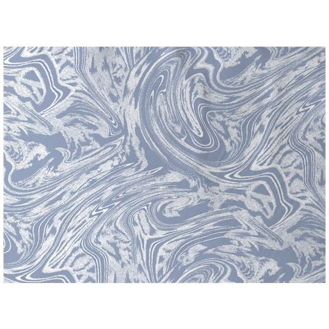 Completo Lenzuola Letto In 100% Cotone Made Italy Disegno Splash Singolo Azzurro - Foto 2