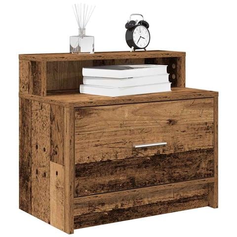 Comodini Con Cassetto 2 Pz In Legno Antico 51x31x47 Cm - Foto 1