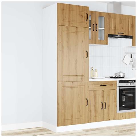 Armadio Da Cucina Kalmar Rovere Artigianale Legno Multistrato - Foto 1