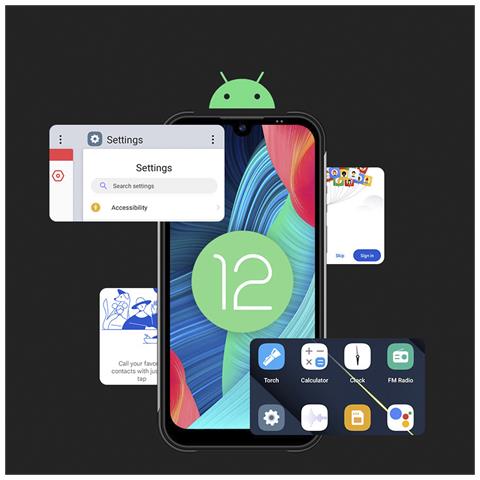 Smartphone Rugged W555 4g, Android 12, 3gb Ram + 32gb. Schermo 5,7'' Hd. 13mpx. Gps.ip67. Funzione Poc. - Foto 2