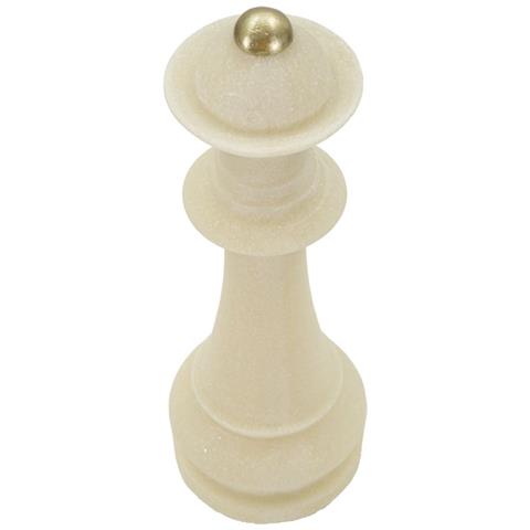 Scultura Scacchi 2 - Bianco - Poliresina - 12x12x36 Cm - Foto 2