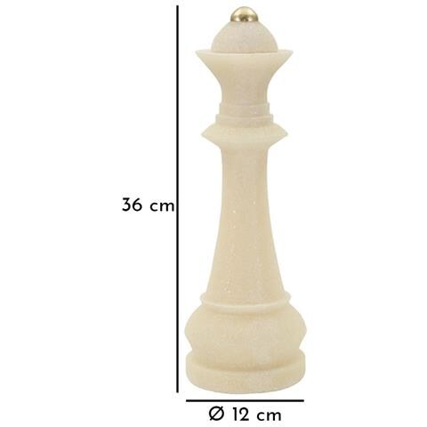 Scultura Scacchi 2 - Bianco - Poliresina - 12x12x36 Cm - Foto 7