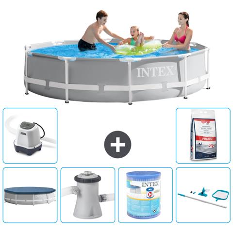 Piscina Fuori Terra - In Giro - 305x76 Cm - Grigio - Include Accessori Coordinati A1848 - Foto 1