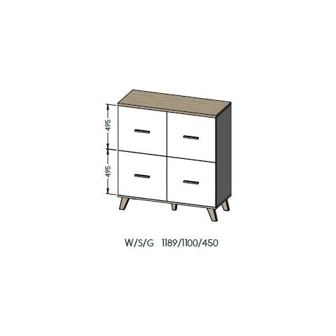 LOTTA KOM110 4D credenza per soggiorno 4 porta /porte - Foto 2
