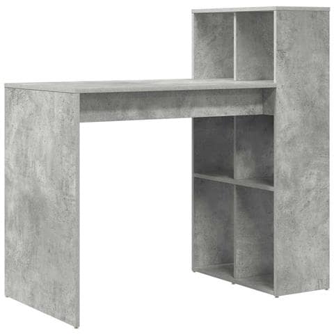 Scrivania da Scrittura Grigio in Cemento Legno ingegnerizzato Media - Foto 1