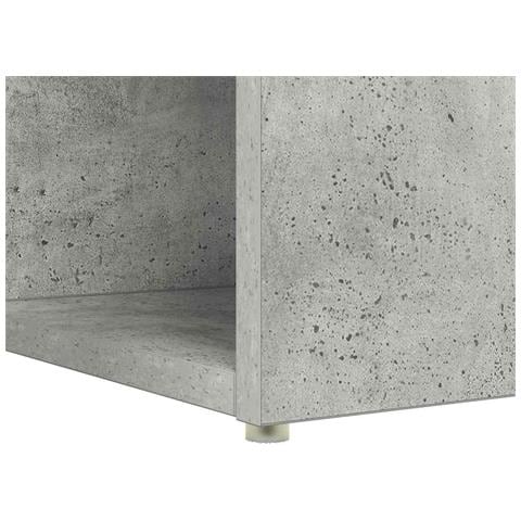 Scrivania da Scrittura Grigio in Cemento Legno ingegnerizzato Media - Foto 9