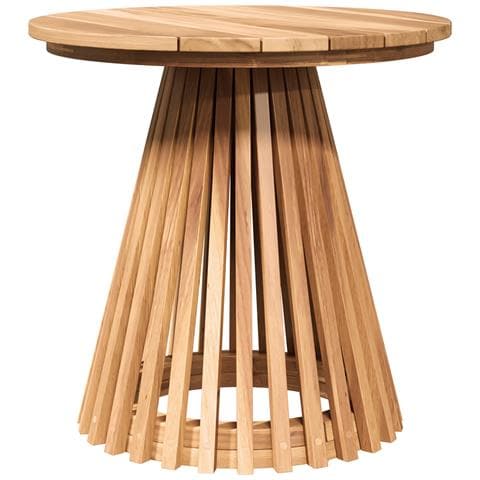 Tavolo Laterale da Giardino Ø50x49.5 cm in Legno Massello di Teak - Foto 1
