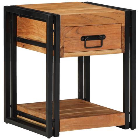 Comodini 2 pezzi 40x40x50 cm Legno massello di acacia - Foto 1