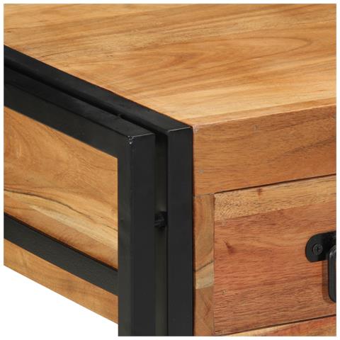 Comodini 2 pezzi 40x40x50 cm Legno massello di acacia - Foto 9