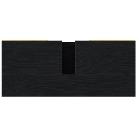 Mobile lavabo da bagno  Nero Rovere 80x33x60 cm Legno ingegnerizzato - Foto 9