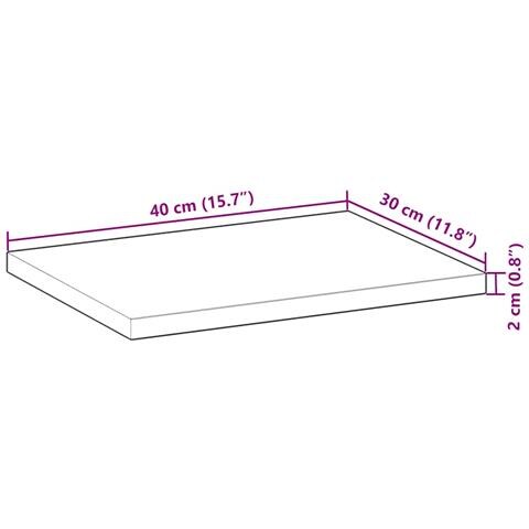 Mensole da Parete 3 pz 40x30x2 cm Legno Acacia Non Trattato - Foto 9