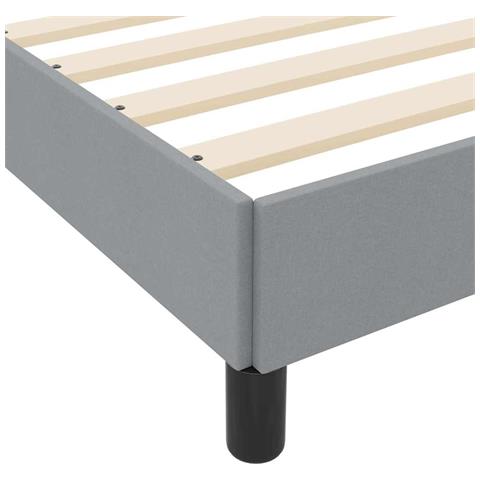 Letto a molle con materasso Grigio chiaro 90 x 190 cm Tessuto - Foto 9