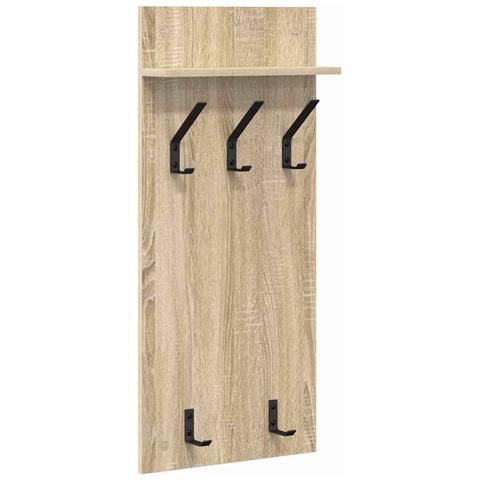 Appendiabiti a muro rovere sonoma 90 x 40 x 10 cm - Foto 1