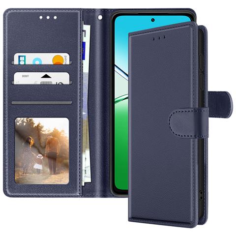 Custodia A Portafoglio Per Oppo A5x Con Cinturino Da Polso E Funzione Di Supporto Video - Foto 2