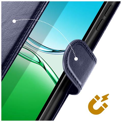 Custodia A Portafoglio Per Oppo A5x Con Cinturino Da Polso E Funzione Di Supporto Video - Foto 5