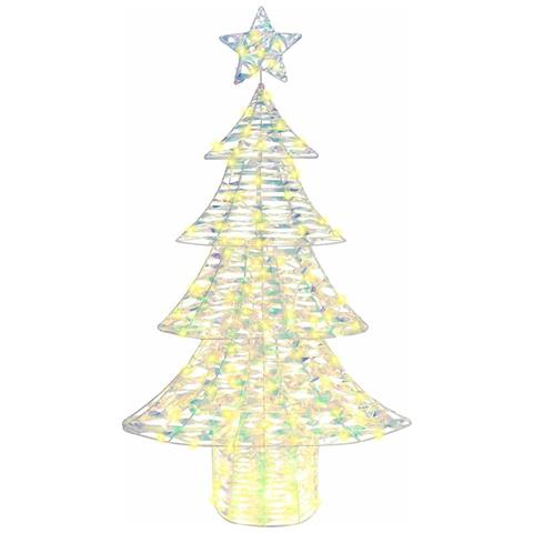 Albero di Natale con 160 LED Bianco caldo 150 cm PET - Foto 2
