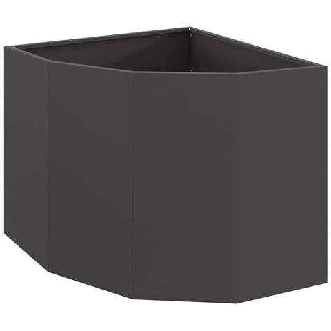Vaso d'angolo Nero 60 x 60 x 50 cm Acciaio - Foto 1