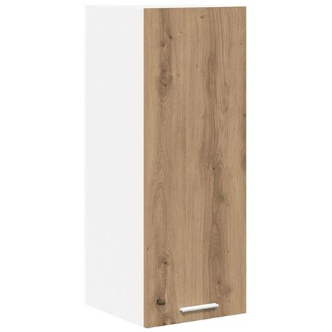 Armadio pensile Riga Rovere Artigiano e Bianco 30 x 31 x 80 cm - Foto 1