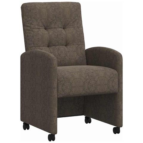 Sedie da Pranzo con Ruote 2 pcs Grigio scuro 57 x 67 x 98 cm - Foto 1