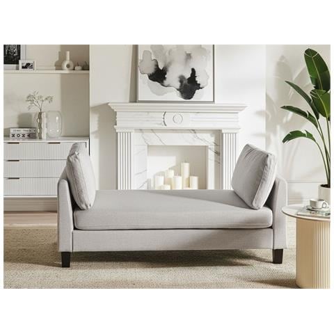 Chaise Longue Archiane Tessuto Grigio Chiaro - Foto 1