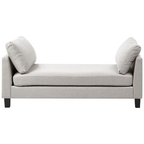 Chaise Longue Archiane Tessuto Grigio Chiaro - Foto 2