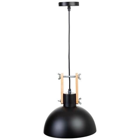 Lampada A Sospensione In Metallo Nero 25x25x32h - Foto 1