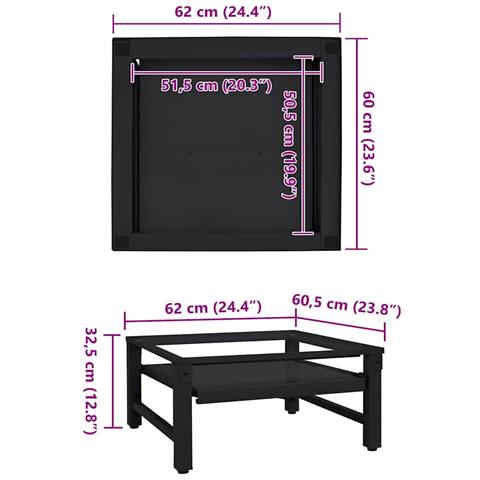 Pedestallo per Lavatrice Nero 62 x 60,5 x 32,5 cm Acciaio - Foto 9