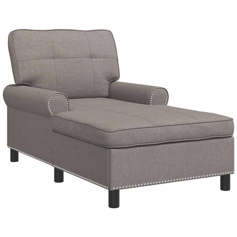 Chaise Lounge con cuscino Talpa 91 x 157 x 91 cm Tessuto - Foto 1