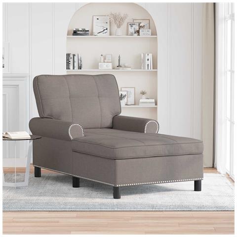 Chaise Lounge con cuscino Talpa 91 x 157 x 91 cm Tessuto - Foto 2