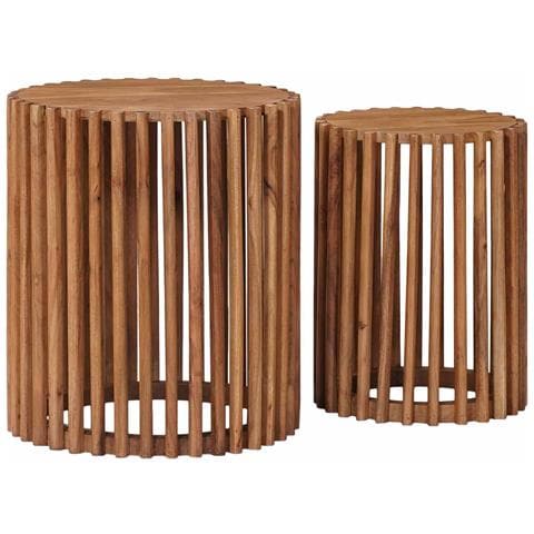 Set tavolini con archiviazione Marrone 40 x 40 x 45 cm - Foto 1