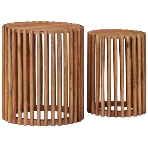 Set tavolini con archiviazione Marrone 40 x 40 x 45 cm - Foto 2