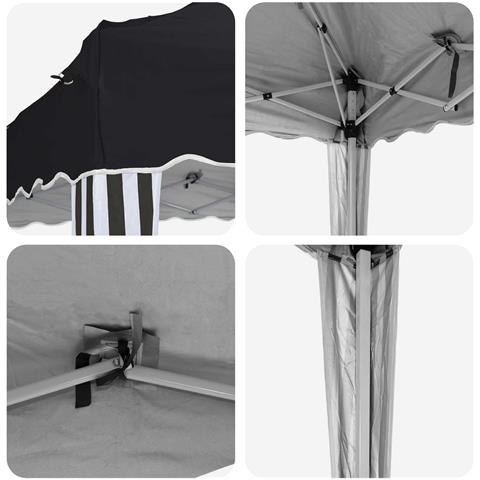 Tenda per feste a pop-up 288 x 288 x 245 cm Antracite - Foto 9