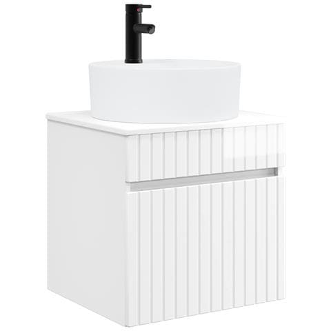 Mobile lavabo da parete Bianco Lucido 49 x 44,5 x 65 cm - Foto 1
