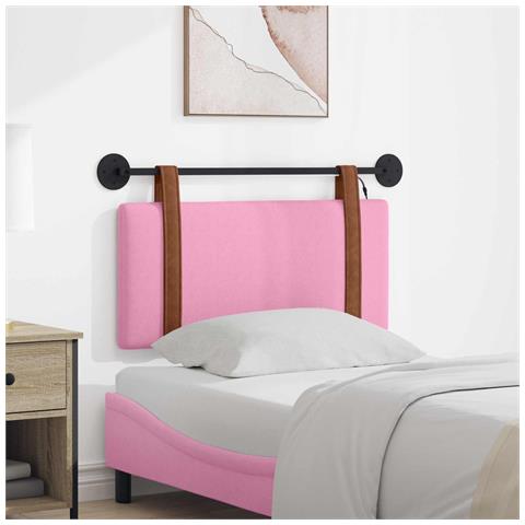 Testiera sospesa Con luce LED Rosa PU Antico - Foto 2