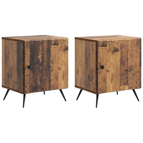 Armadio da Notte 2 pcs Legno antico 43 x 34,5 x 50 cm - Foto 1