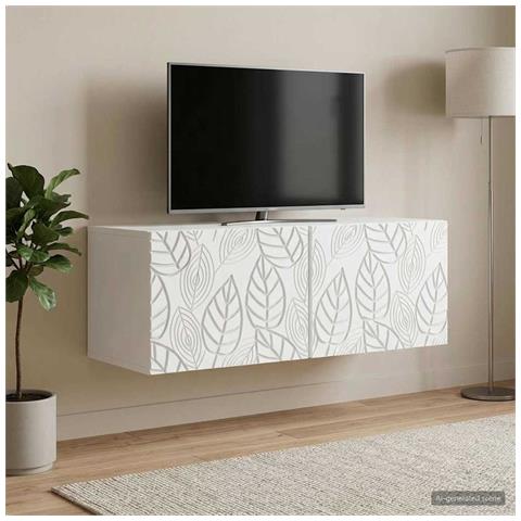 Mobile Porta TV da Muro 78,5 x 41 x 30 cm Bianco - Foto 2