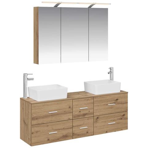 Set di mobili per il bagno 4 pcs Rovere Artigianale - Foto 1