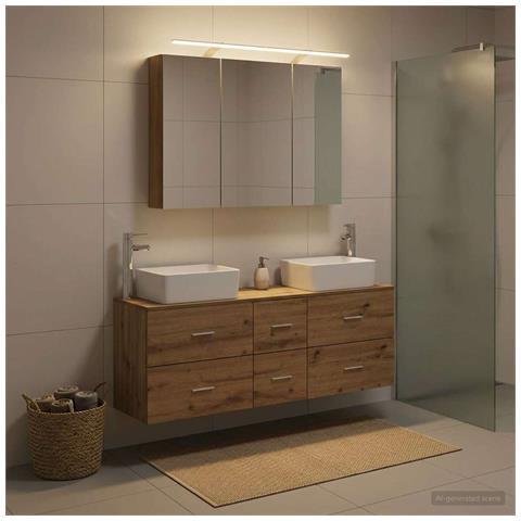 Set di mobili per il bagno 4 pcs Rovere Artigianale - Foto 2