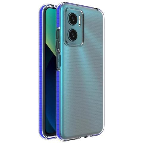 Coperchio Primaverile In Gel Con Cornice Colorata, Progettato Per Xiaomi Redmi 10, Blu Scuro. - Foto 2