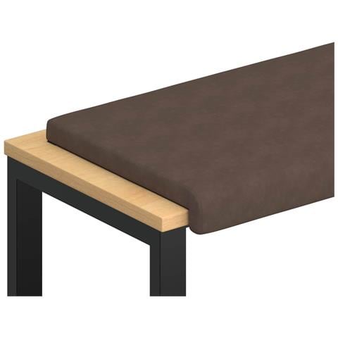 Cuscino per panchina Microfibra Marrone Profondità 35 cm - Foto 1