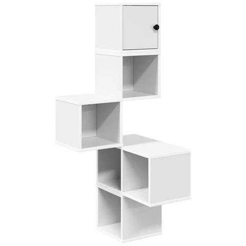 Mensola Angolare da Parete Bianco 48 x 48 x 120 cm - Foto 1