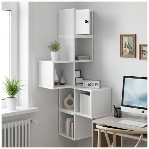 Mensola Angolare da Parete Bianco 48 x 48 x 120 cm - Foto 2