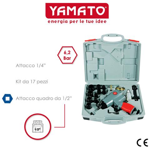 Avvitatore ad Impulsi Pneumatico Reversibile ad Aria Compressa Kit 17 pezzi. - Foto 2