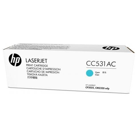 Cc531ac Toner Originale Ciano per Color Laserjet CM2320 Capacità 2800 Pagine - Foto 1