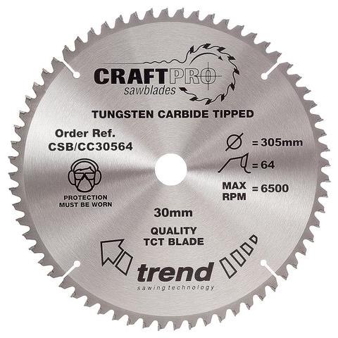 Csb / cc30564 305 X 30mm 64 Denti Taglio Trasversale Craftpro Sega Lama - Foto 1