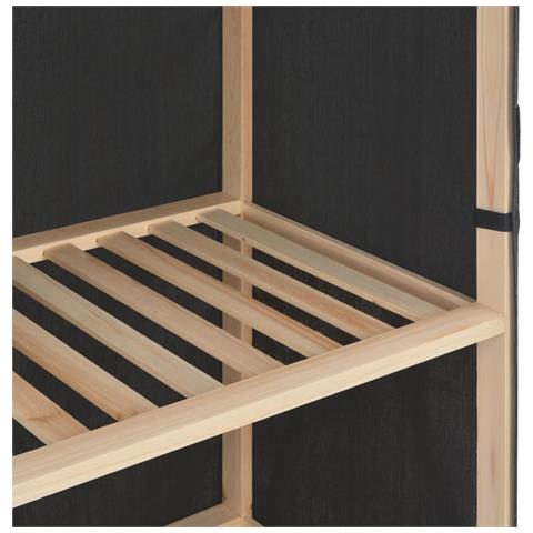 Armadio Grigio 79x40x170 Cm In Tessuto - Foto 2