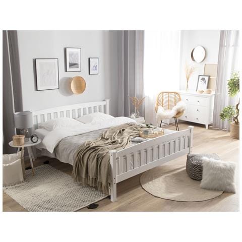 Letto King Size In Legno In Color Bianco, 160x200cm Giverny - Foto 21