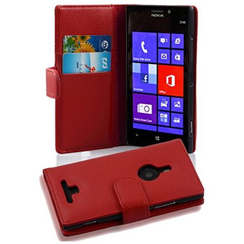 Cadorabo Custodia Compatibile Con Nokia Lumia 925 In Rosso Cremisi - Coperchio Protettivo In Ecopelle Testurizzata E Tasca Per Carte Di Credito - Foto 2