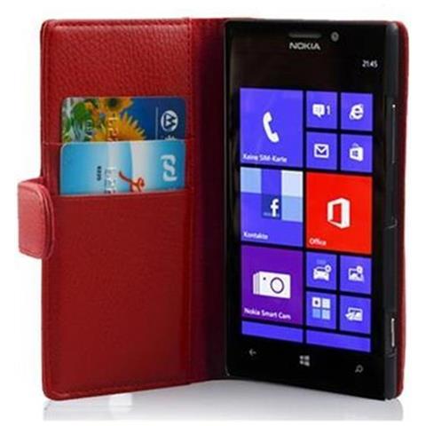 Cadorabo Custodia Compatibile Con Nokia Lumia 925 In Rosso Cremisi - Coperchio Protettivo In Ecopelle Testurizzata E Tasca Per Carte Di Credito - Foto 1