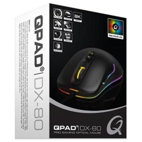 Mouse DX-80 USB Opto-Meccanico 7 Tasti 8000 DPI Colore Nero - Foto 4